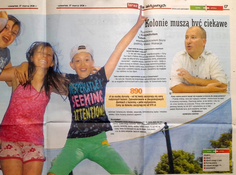 Kolonie z Rodzicami - wywiad z Krzysztofem Tuze - właścicielem biura podróży kolonieiobozy.net