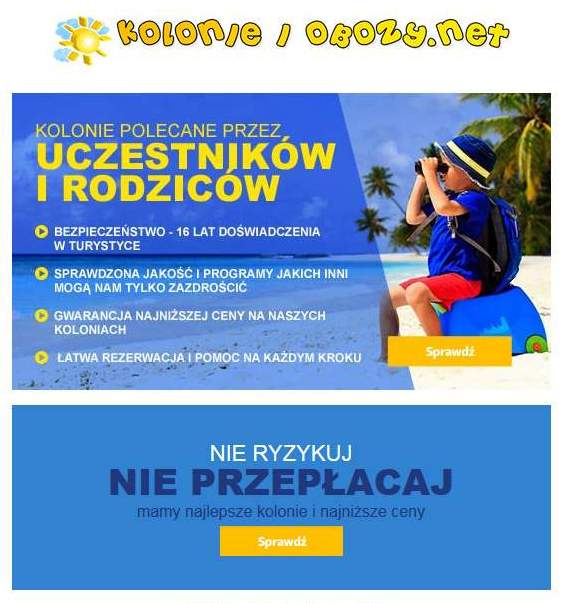 Kolonie z wyjazdem ze Szczecina